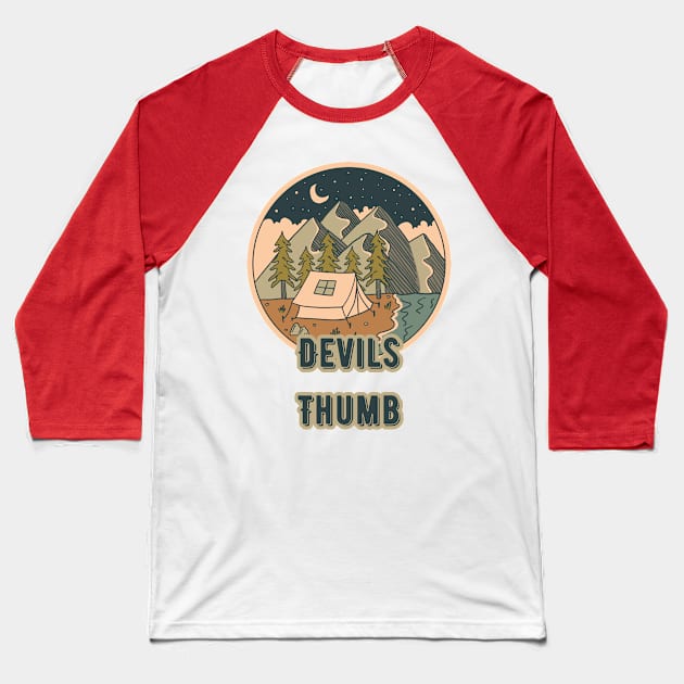 Devils Thumb Baseball T-Shirt by Canada Cities